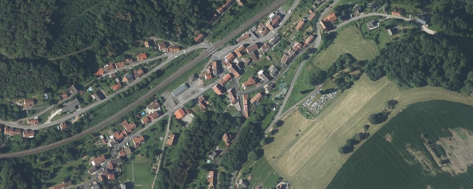 Vue aérienne de Tieffenbach (Bas-Rhin)