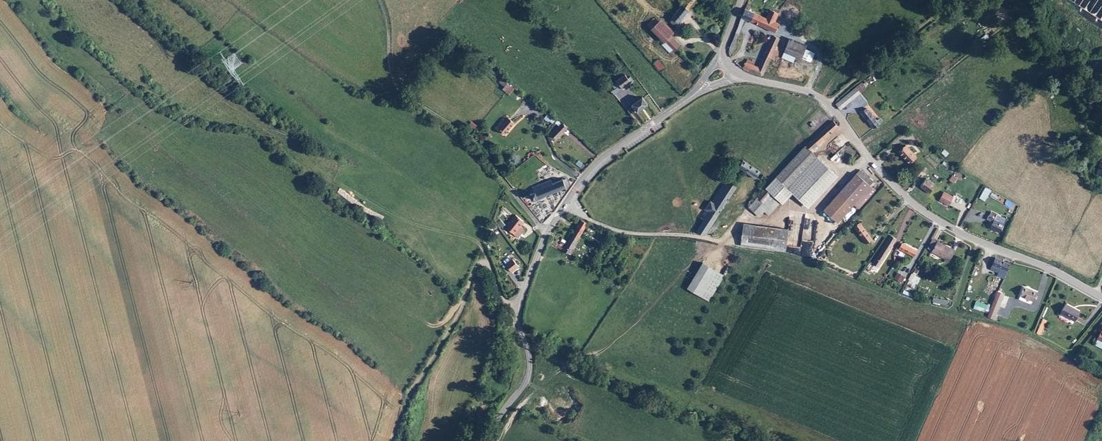 Vue aérienne de Touffreville-sur-Eu (Seine-Maritime)