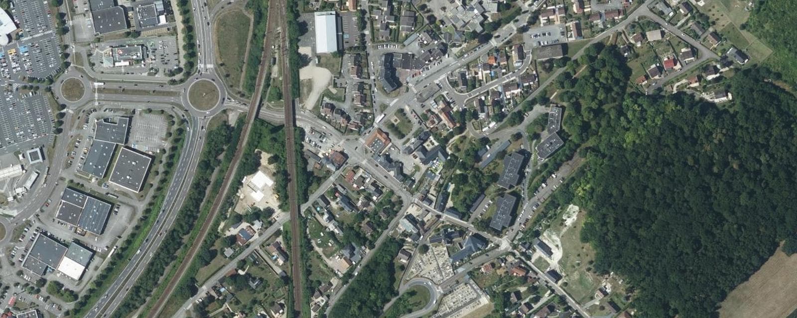 Vue aérienne de Tourville-la-Rivière (Seine-Maritime)