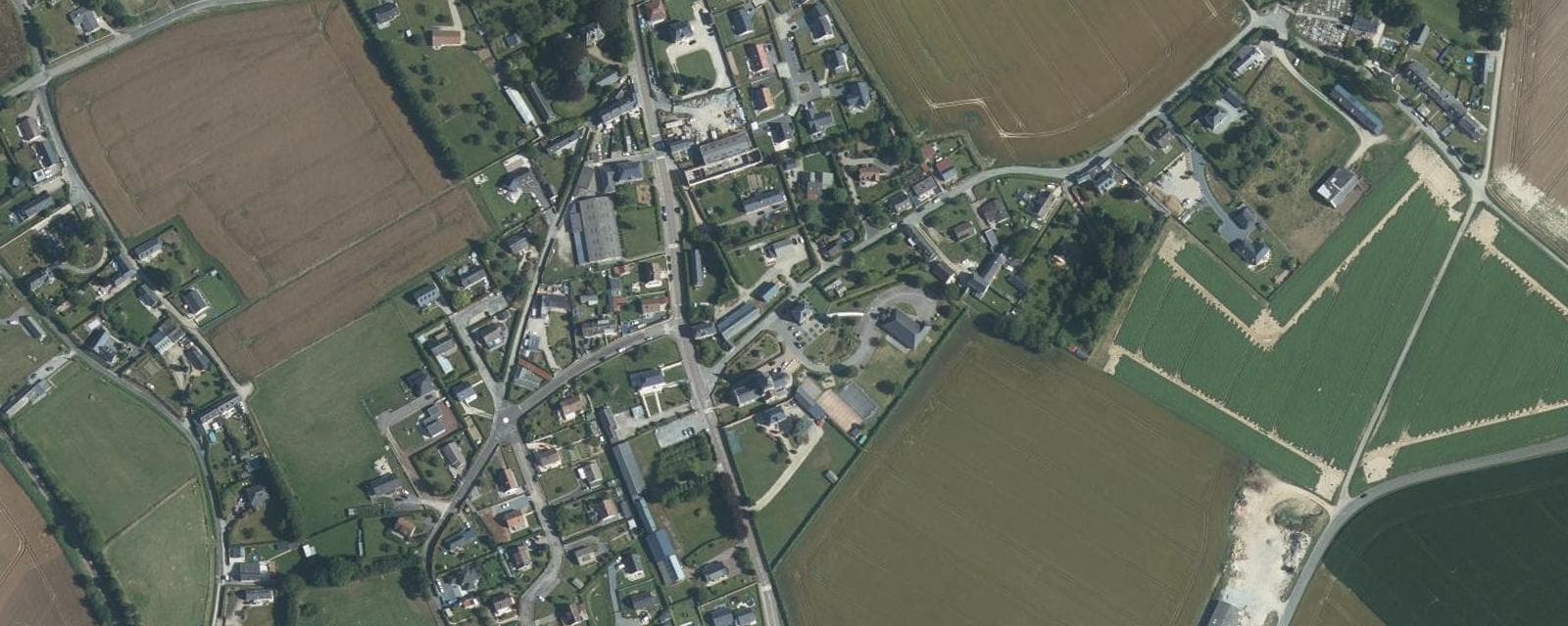 Vue aérienne de Tourville-les-Ifs (Seine-Maritime)