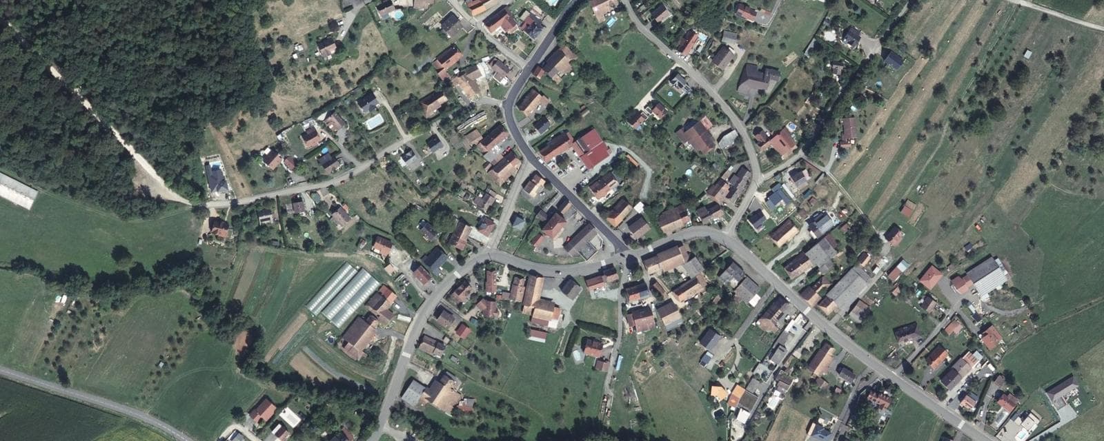 Vue aérienne de Traubach-le-Haut (Haut-Rhin)