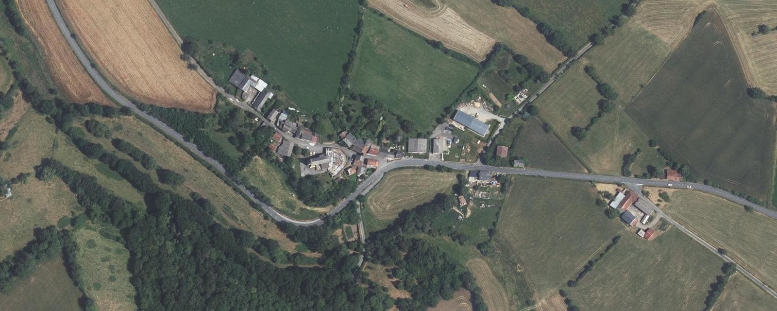 Vue aérienne de Tréban (Tarn)