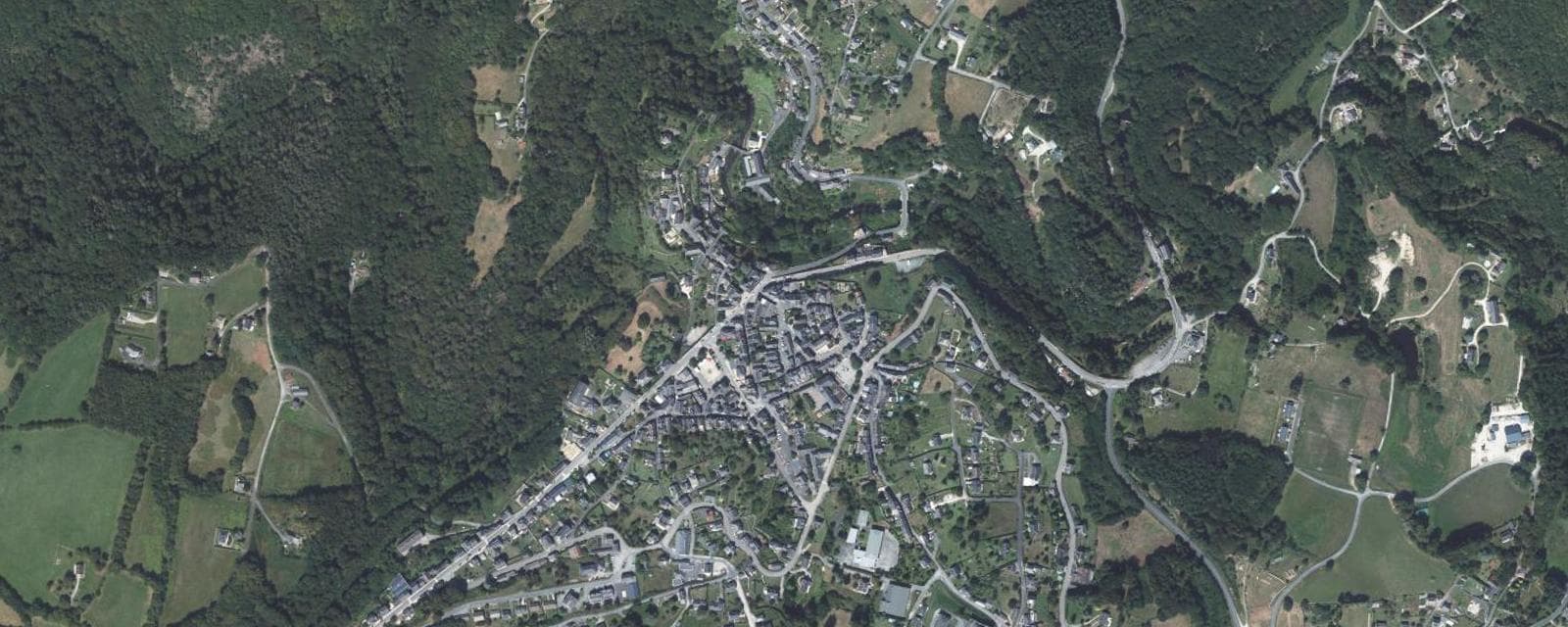 Vue aérienne de Treignac (Corrèze)