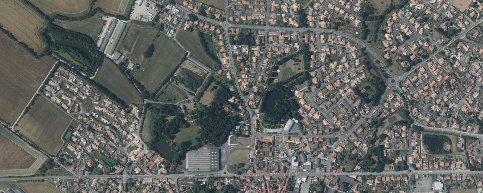 Vue aérienne de Treize-Septiers (Vendée)