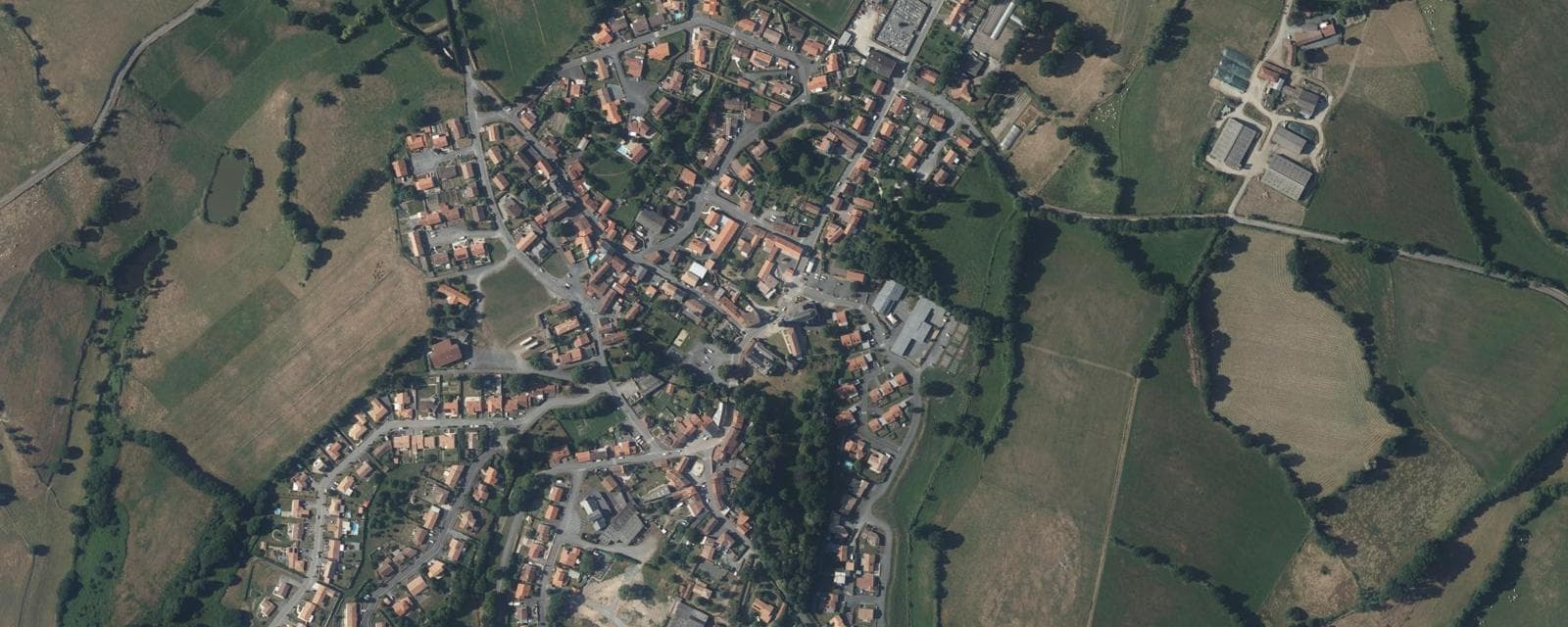 Vue aérienne de Treize-Vents (Vendée)