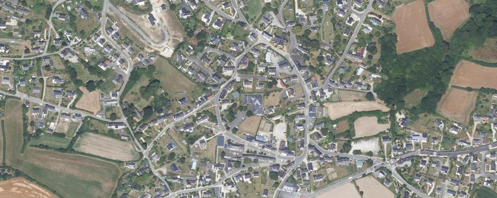 Vue aérienne de Trélévern (Côtes-d'Armor)