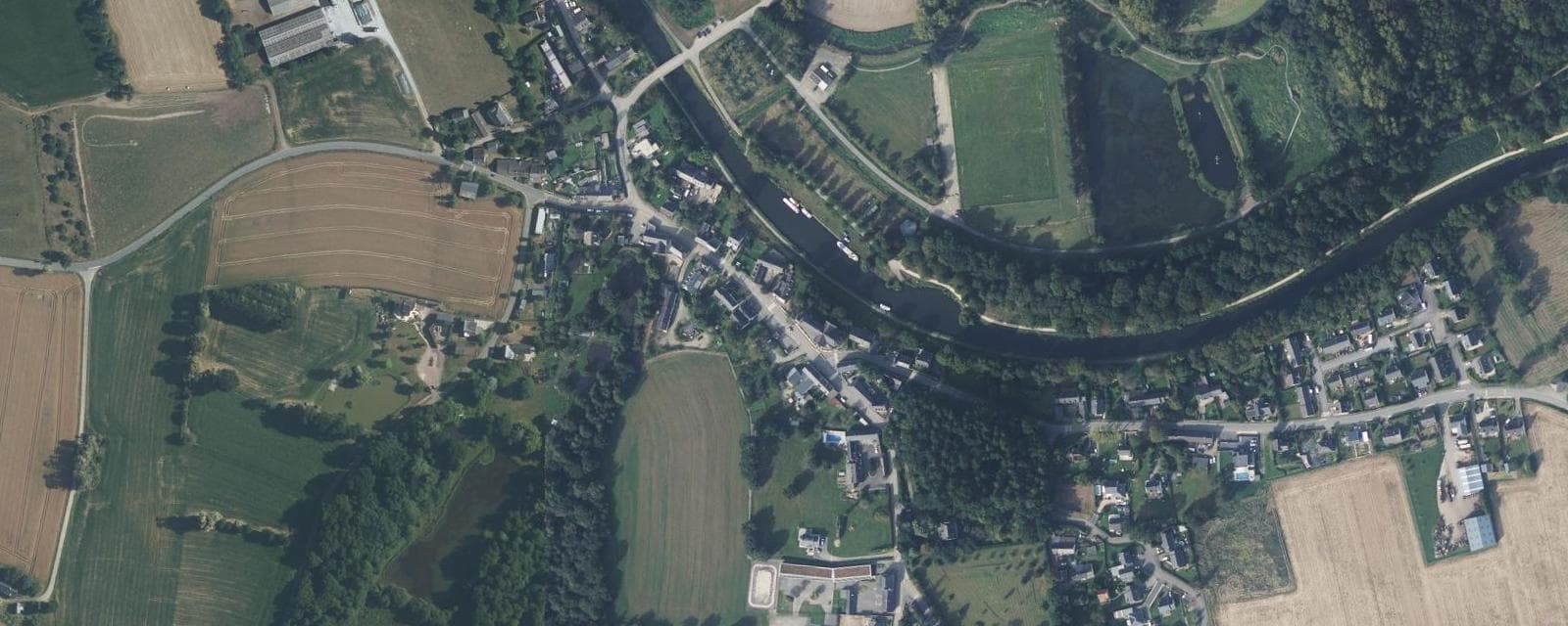 Vue aérienne de Trévérien (Ille-et-Vilaine)