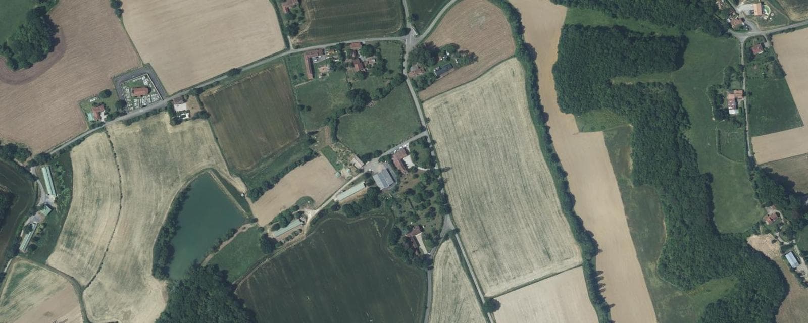 Vue aérienne de Troncens (Gers)