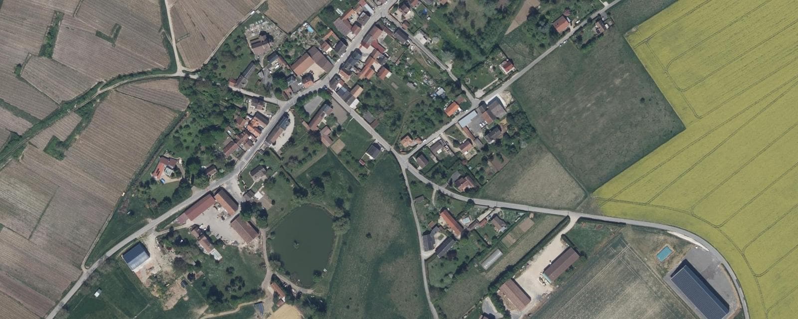 Vue aérienne de Unchair (Marne)