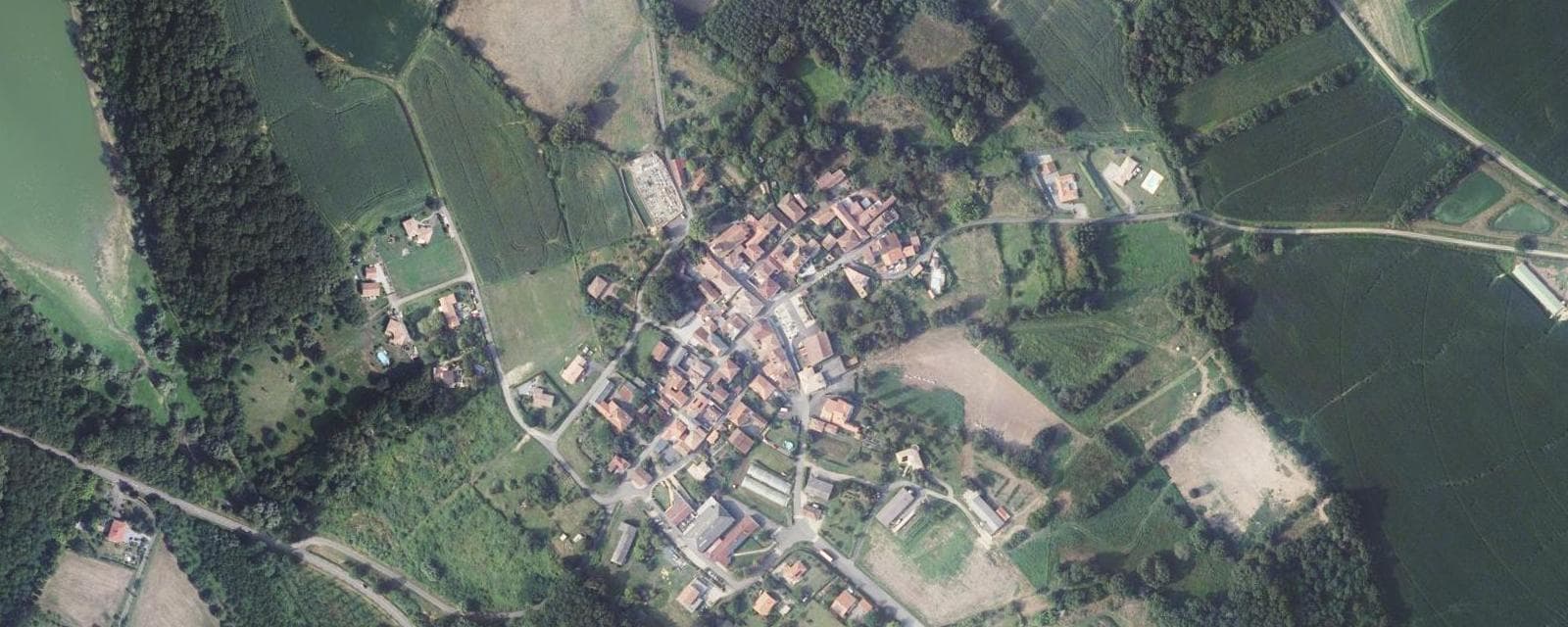 Vue aérienne de Urgons (Landes)