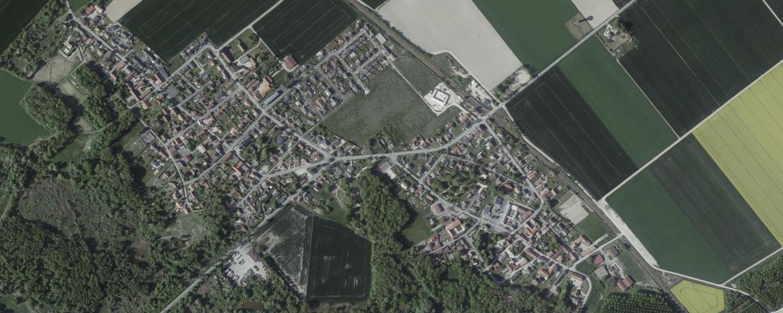 Vue aérienne de Val-de-Vesle (Marne)