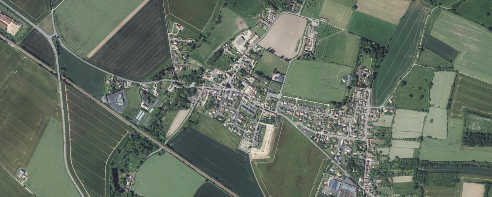 Vue aérienne de Valambray (Calvados)