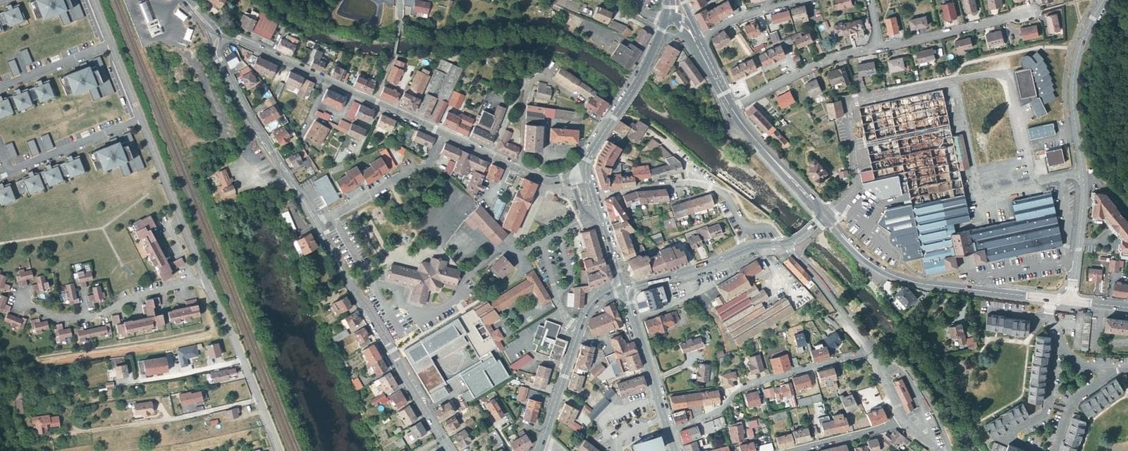 Vue aérienne de Valdoie (Territoire de Belfort)