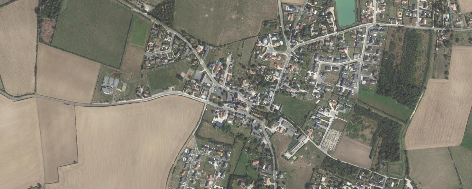 Vue aérienne de Vasselay (Cher)