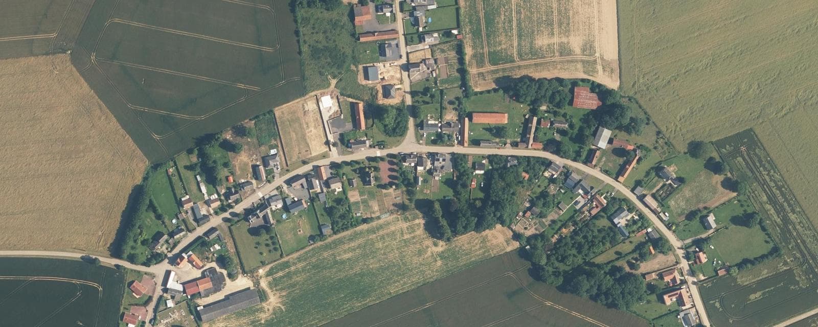 Vue aérienne de Vendelles (Aisne)