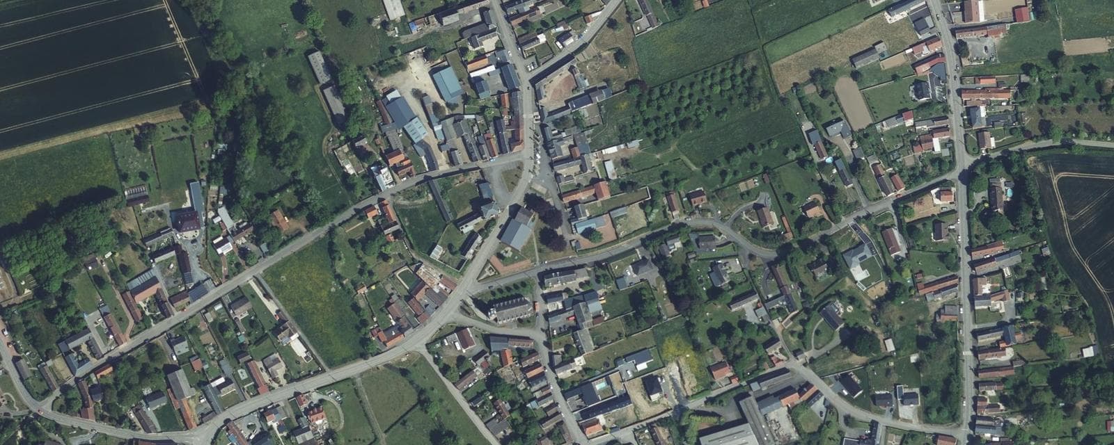 Vue aérienne de Vertain (Nord)