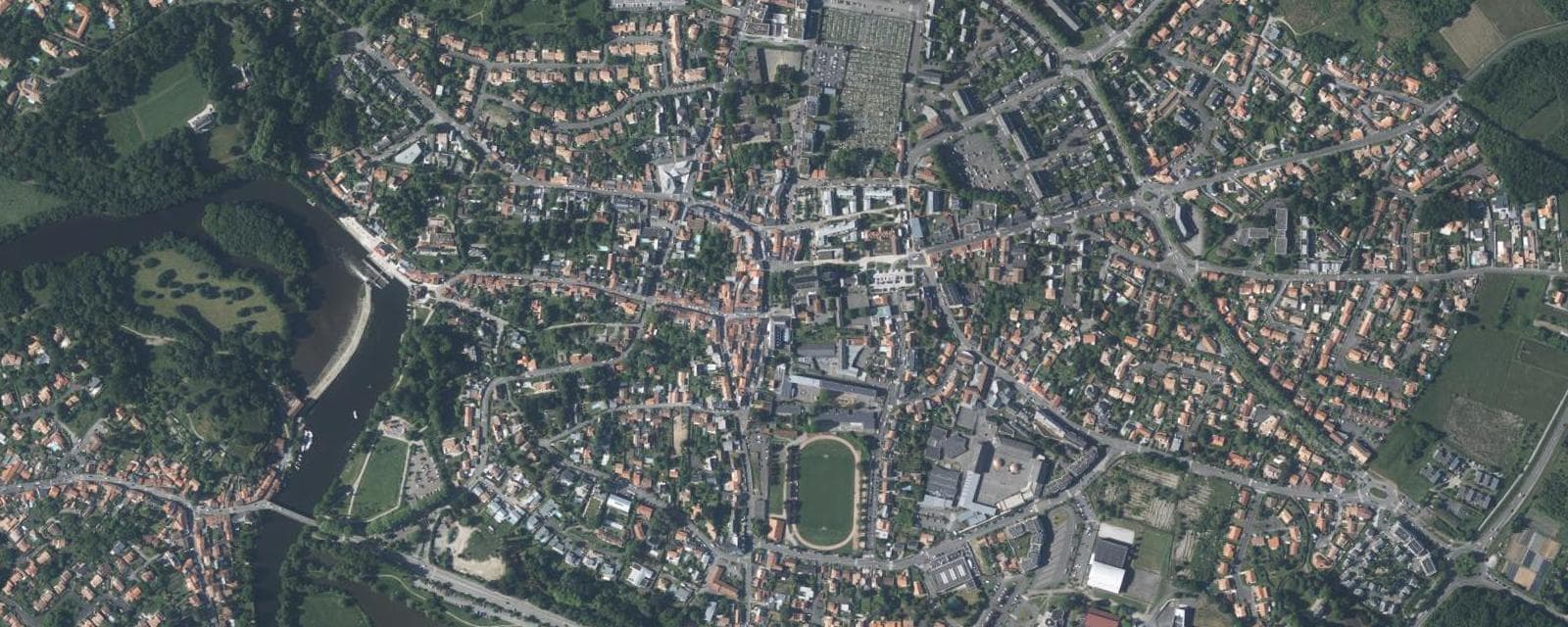 Vue aérienne de Vertou (Loire-Atlantique)