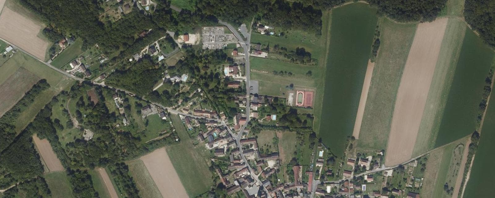 Vue aérienne de Videlles (Essonne)