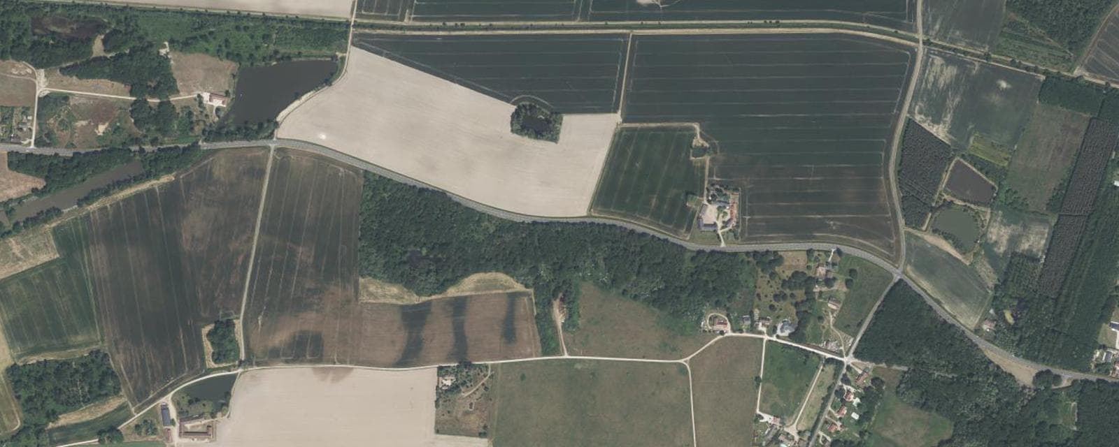 Vue aérienne de Vienne-en-Val (Loiret)