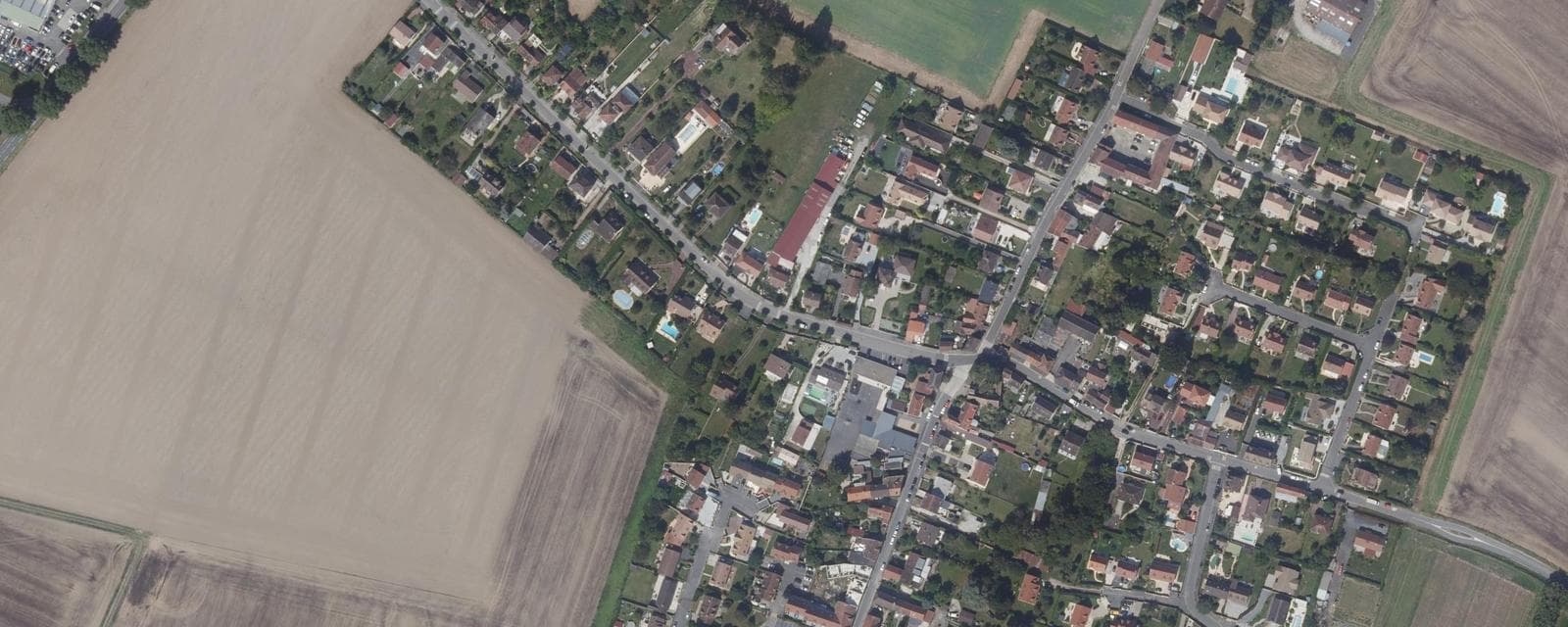 Vue aérienne de Villaines-sous-Bois (Val-d'Oise)