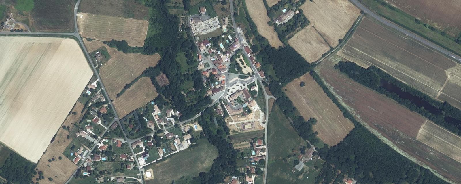 Vue aérienne de Villematier (Haute-Garonne)