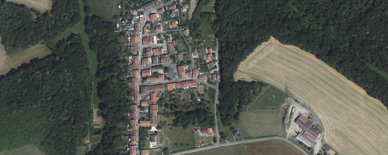 Vue aérienne de Villers-en-Haye (Meurthe-et-Moselle)
