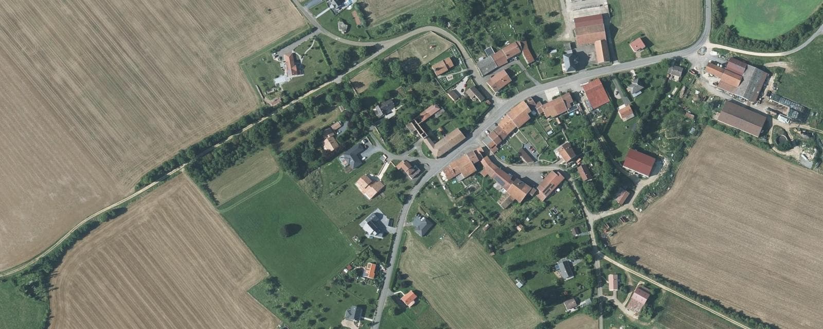 Vue aérienne de Villers-le-Rond (Meurthe-et-Moselle)