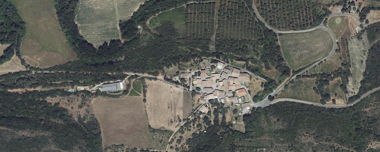 Vue aérienne de Villetritouls (Aude)