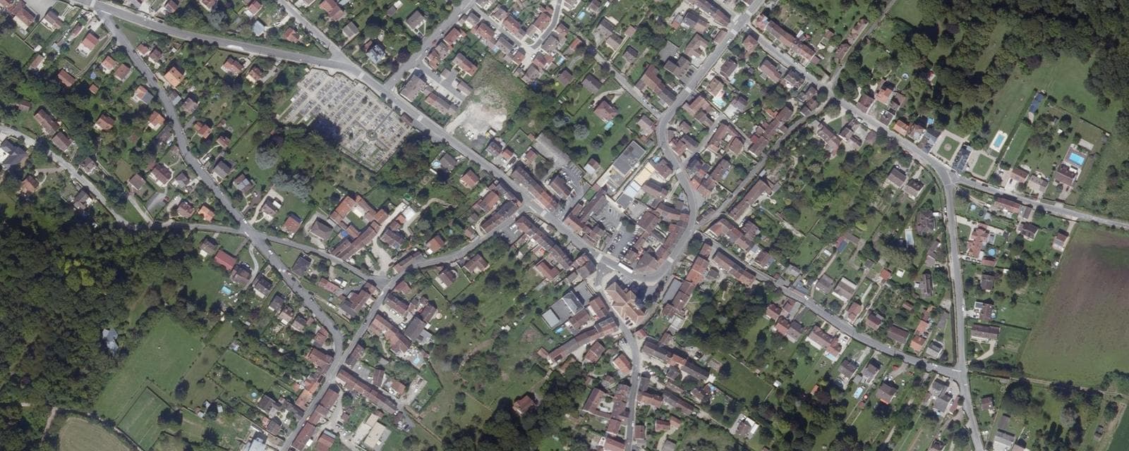 Vue aérienne de Villiers-sur-Morin (Seine-et-Marne)