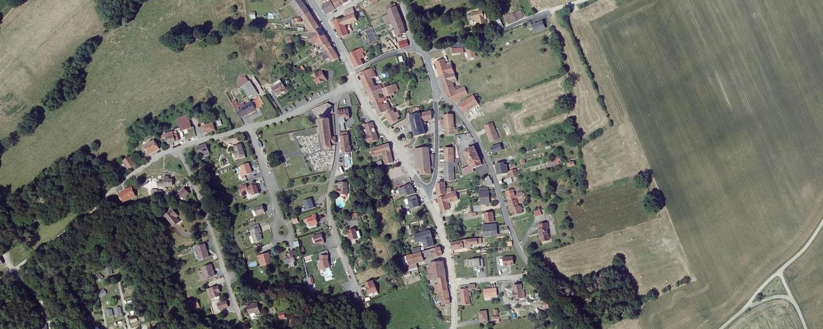 Vue aérienne de Vilsberg (Moselle)