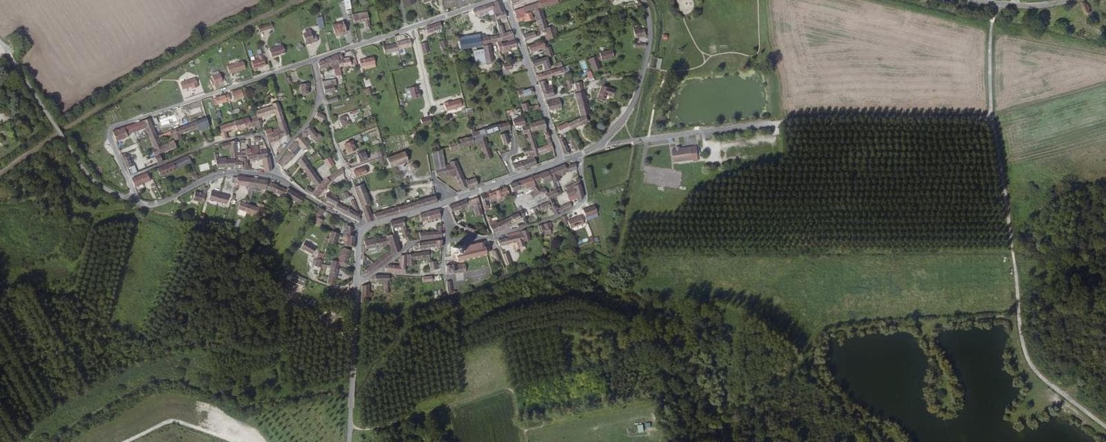Vue aérienne de Vimpelles (Seine-et-Marne)