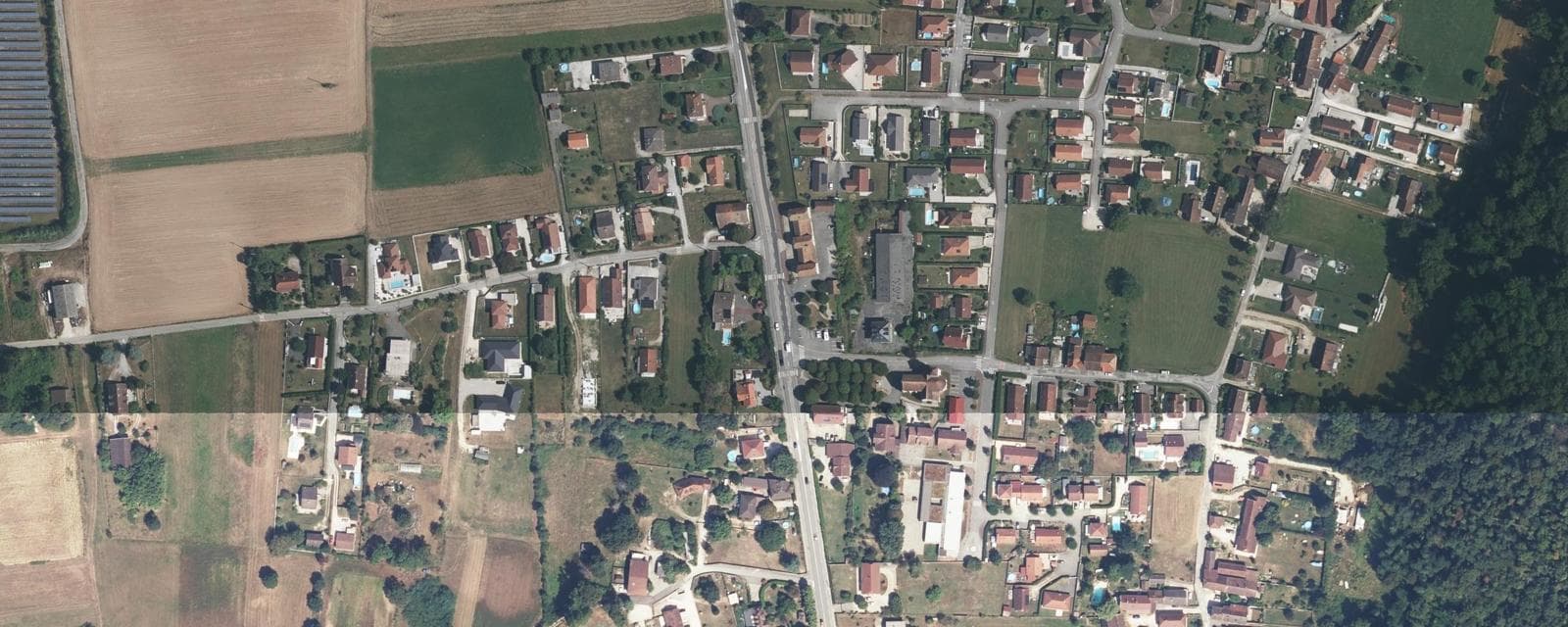 Vue aérienne de Virignin (Ain)