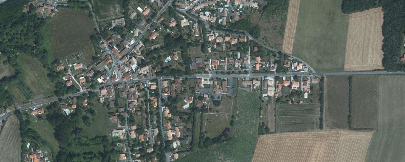 Vue aérienne de Virson (Charente-Maritime)