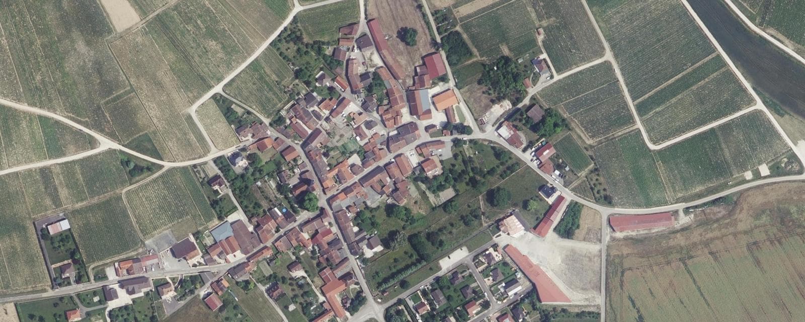 Vue aérienne de Voigny (Aube)