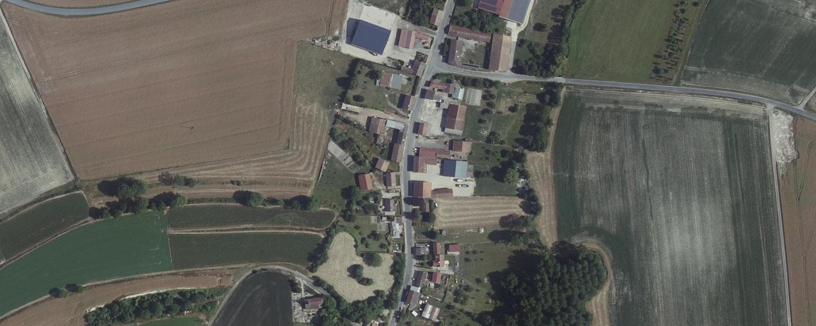 Vue aérienne de Voilemont (Marne)