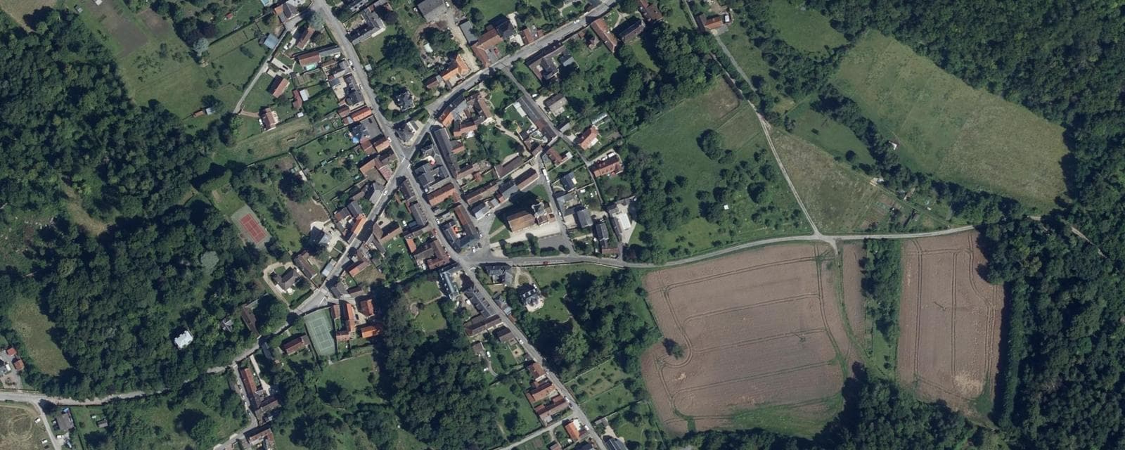 Vue aérienne de Vorges (Aisne)