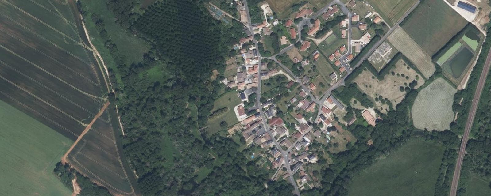 Vue aérienne de Voulon (Vienne)