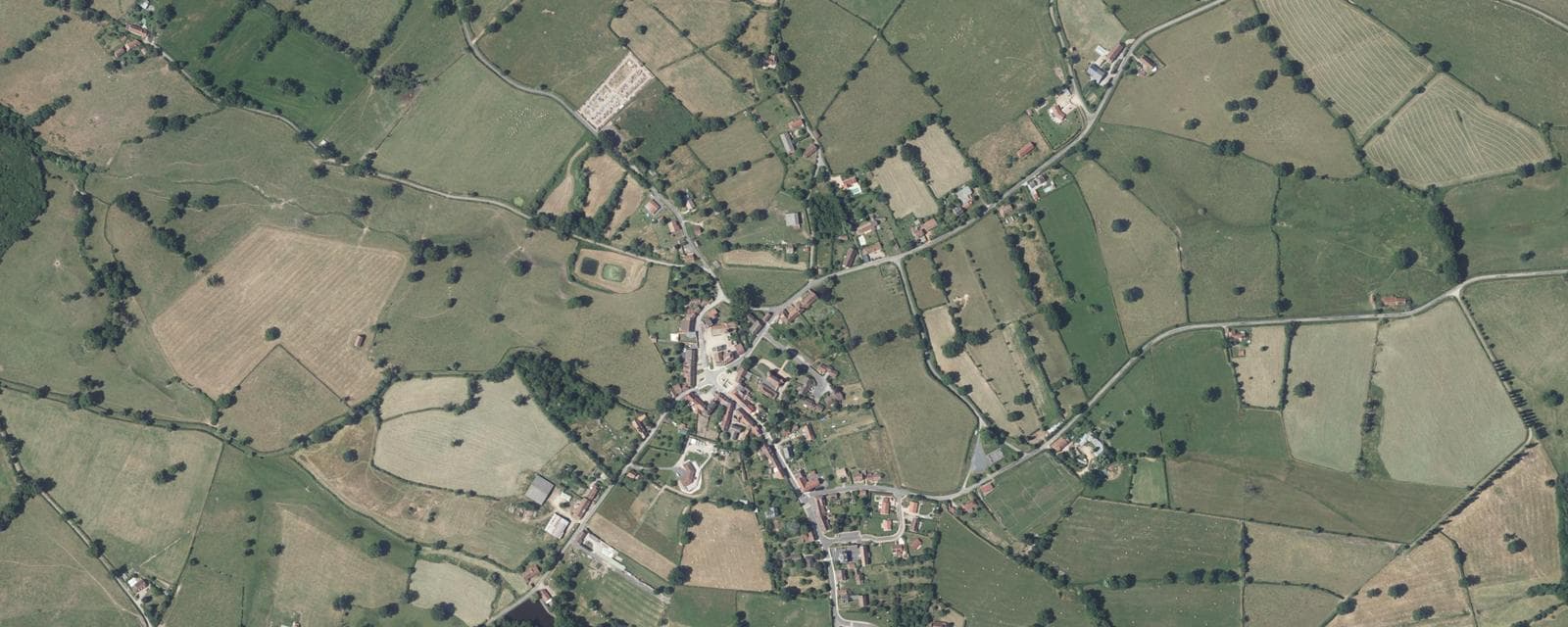 Vue aérienne de Voussac (Allier)