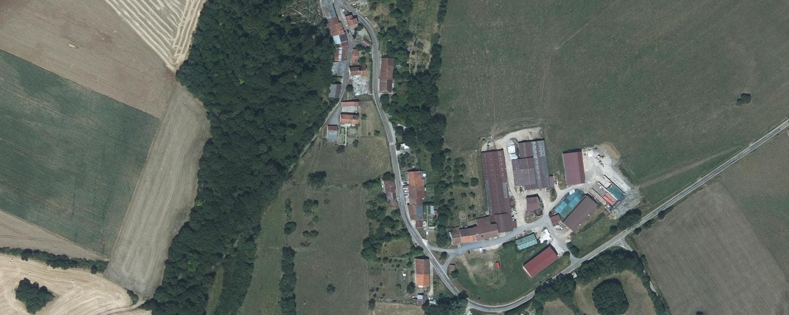 Vue aérienne de Vroncourt-la-Côte (Haute-Marne)