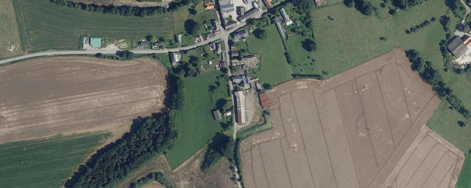 Vue aérienne de Wiège-Faty (Aisne)