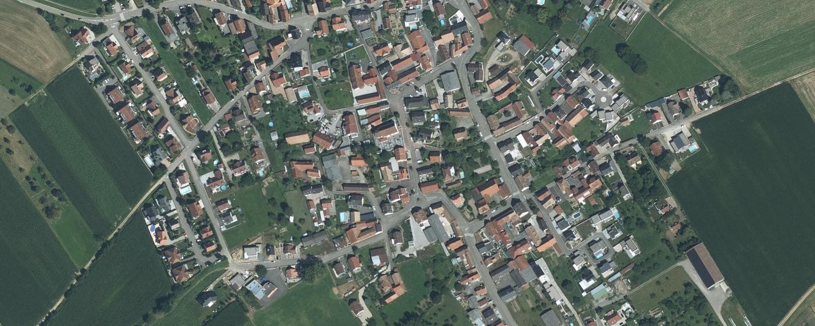 Vue aérienne de Wittersheim (Bas-Rhin)