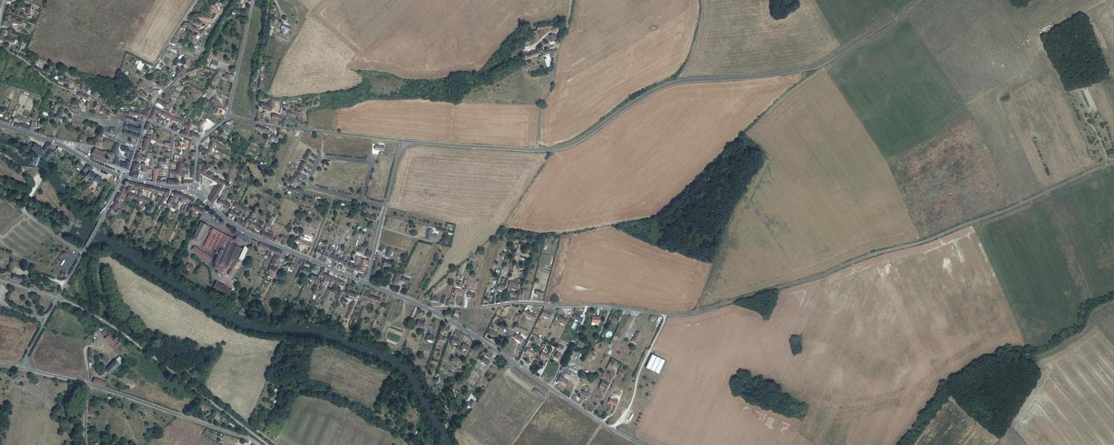Vue aérienne de Abilly (Indre-et-Loire)