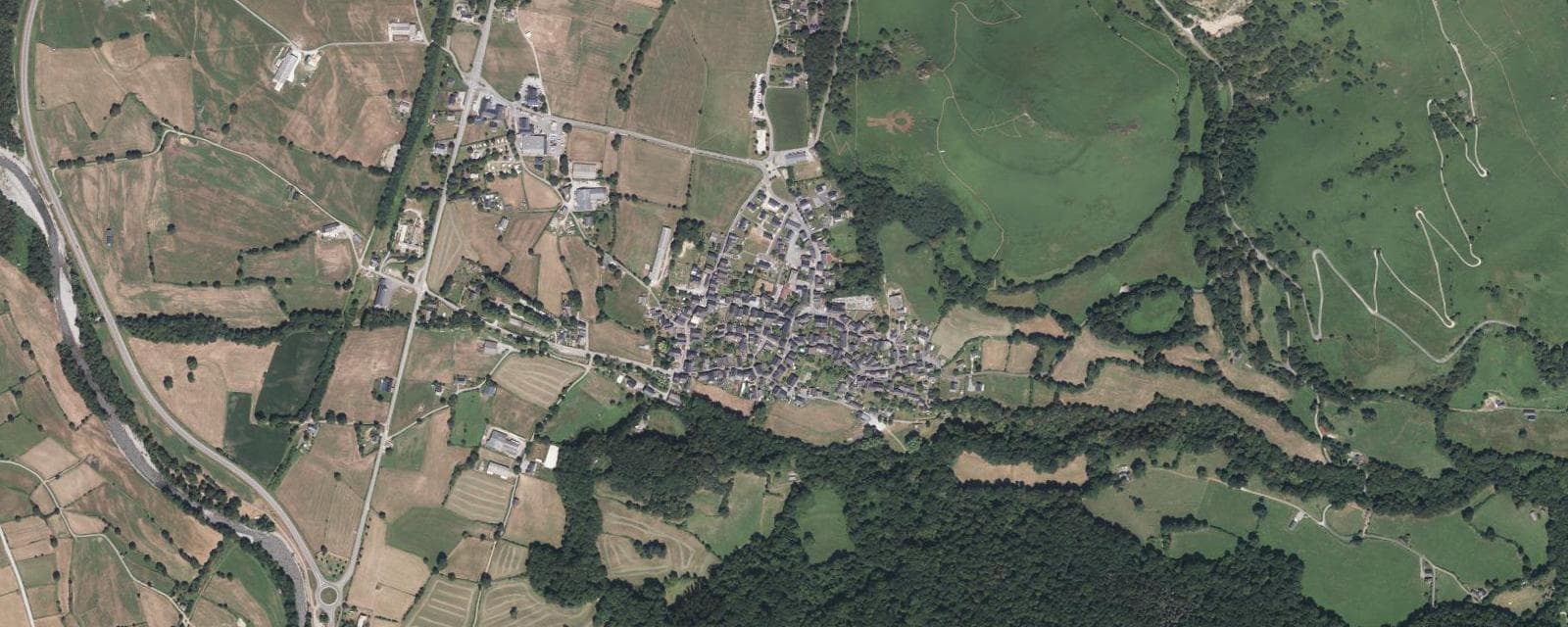 Vue aérienne de Accous (Pyrénées-Atlantiques)