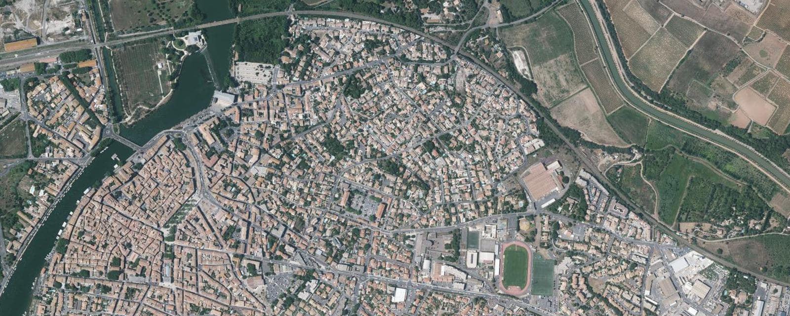 Vue aérienne de Agde (Hérault)