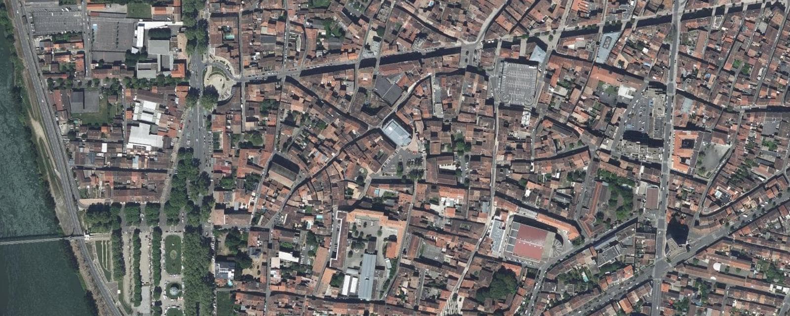 Vue aérienne de Agen (Lot-et-Garonne)
