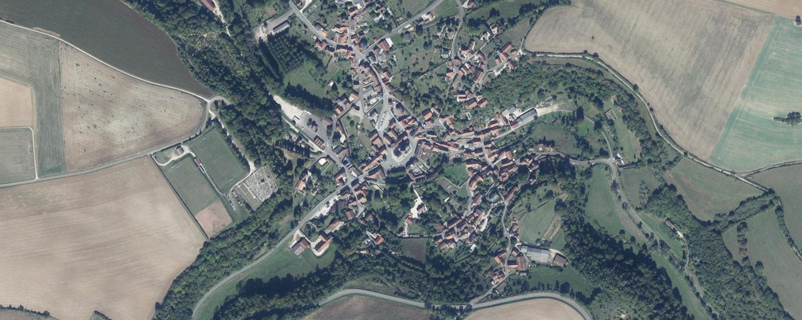 Vue aérienne de Aignay-le-Duc (Côte-d'Or)