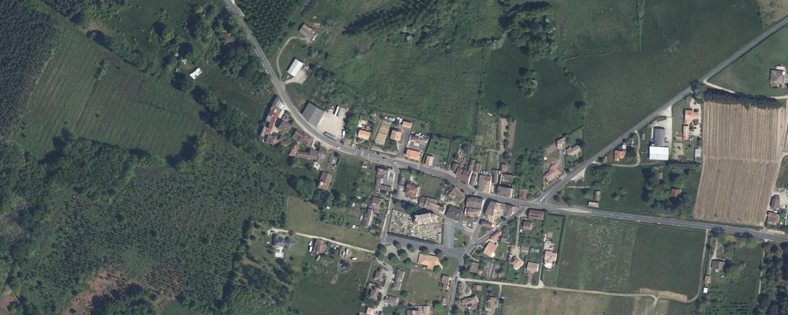 Vue aérienne de Antagnac (Lot-et-Garonne)