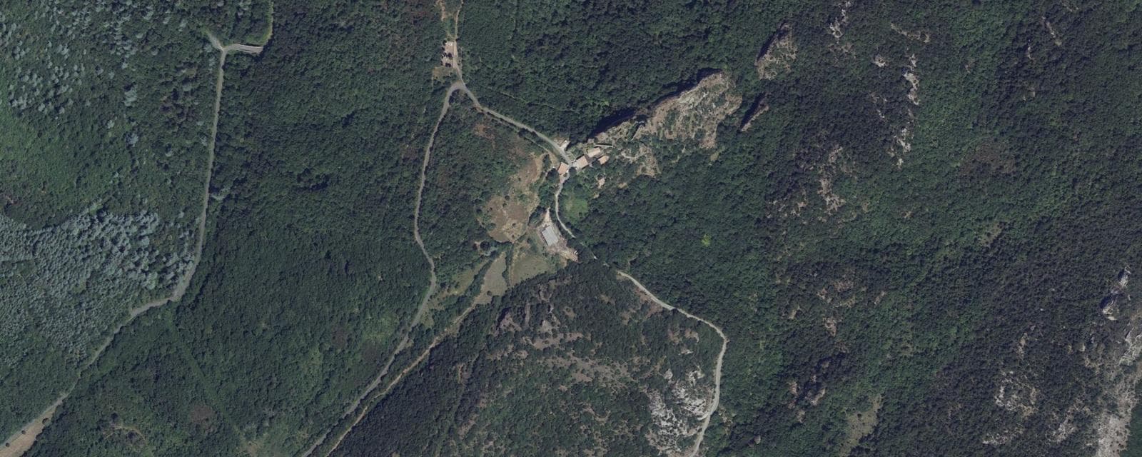 Vue aérienne de Auriac (Aude)