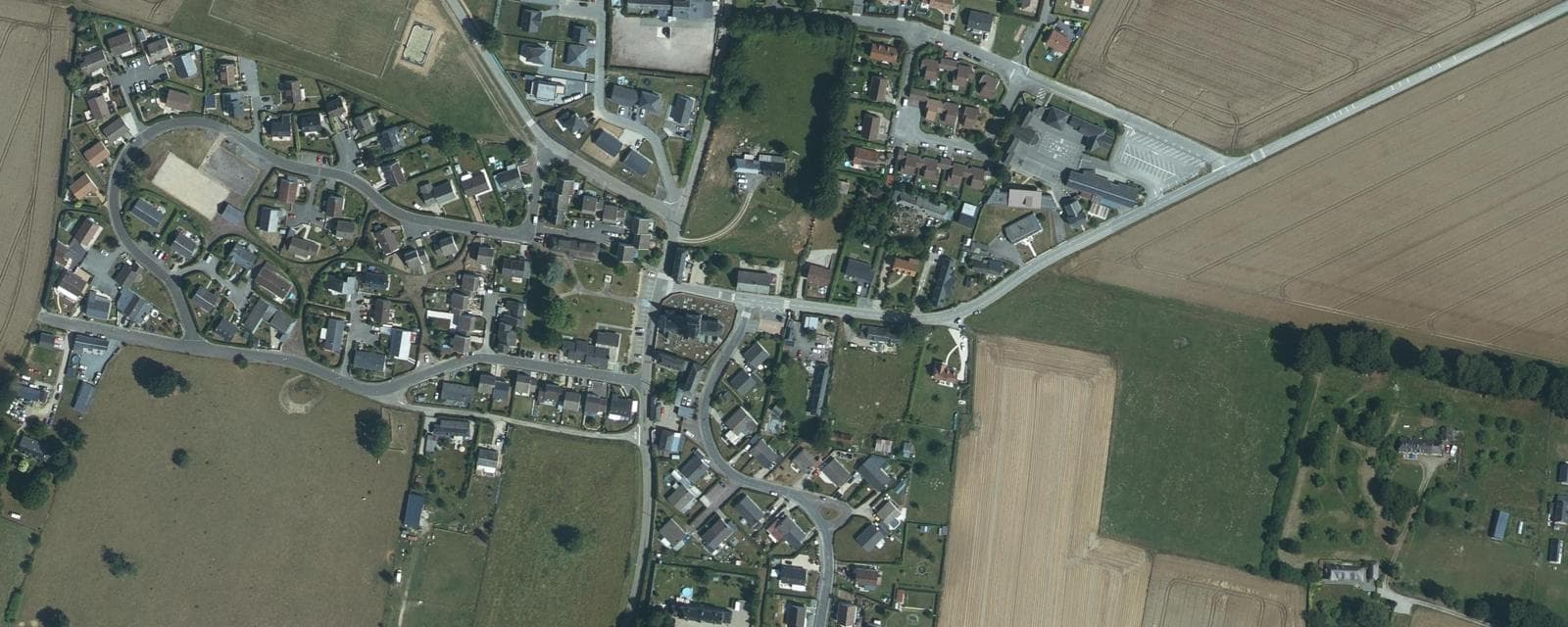 Vue aérienne de Auzebosc (Seine-Maritime)