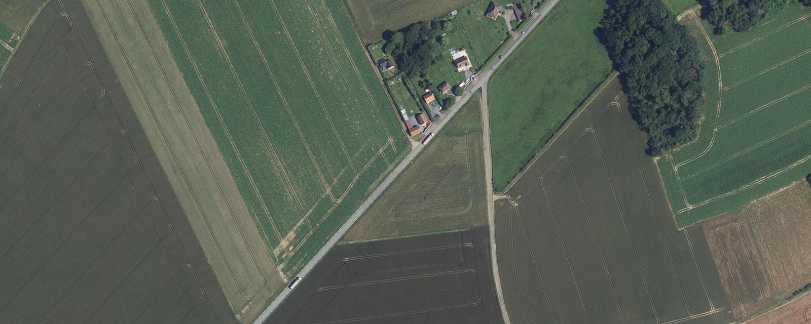 Vue aérienne de Ayencourt (Somme)